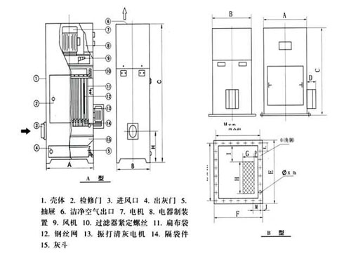 PL型單機除塵器圖紙